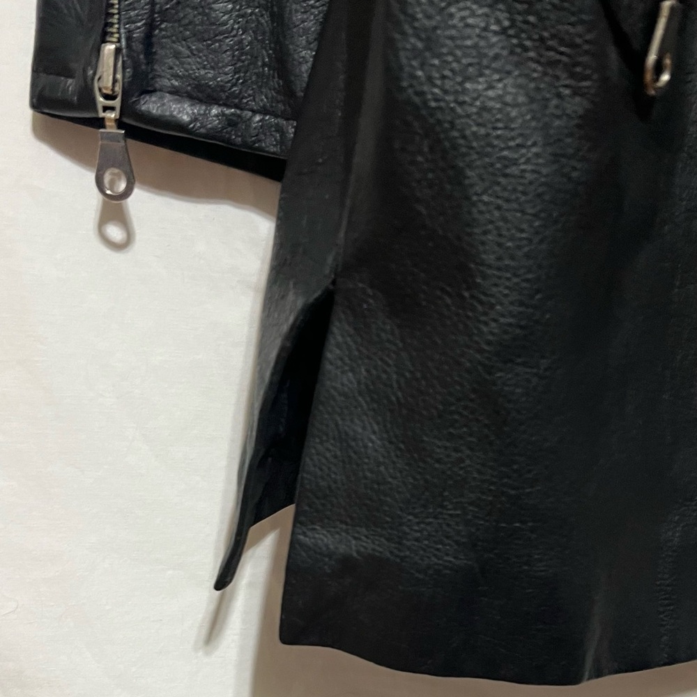 Vintage Newport News Genuine Leather Jacket Black With Zipper Closure Size XL - Picture 9 of 10